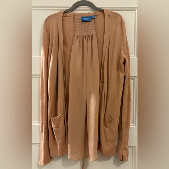 Simply Vera Vera Wang Jackets & Blazers - Simply Vera Vera Wang Women's Beige Cardigan